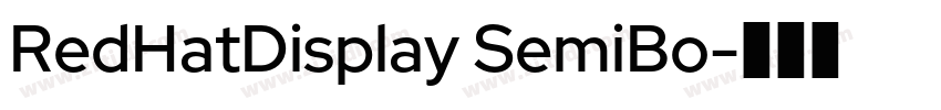 RedHatDisplay SemiBo字体转换
